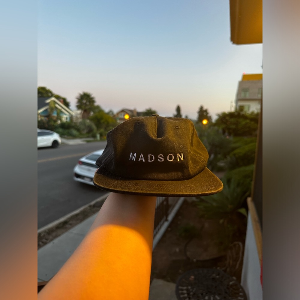 Madson Wine Black Flat Bill Surfer/Skater Hat, Unisex
